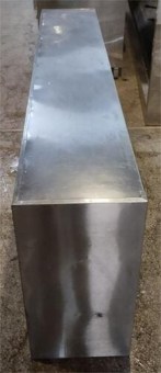 Ποτηριέρα Ανοξείδωτη Ανοιχτή Χωρίς Πόρτες 180x33x70Cm Μεταχειρισμένη